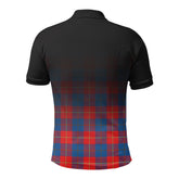 Blane Tartan Crest Polo Shirt - Thistle Black Style